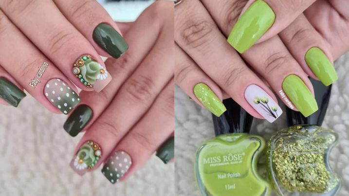 10 Unhas Verdes Perfeitas E Com Vídeo Aula Pra Você Copiar! 💚