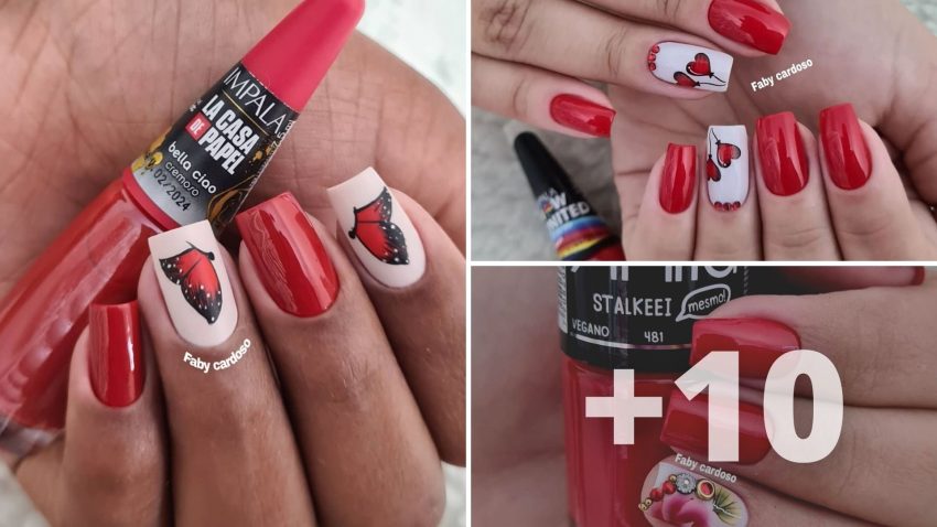 10 Unhas Vermelhas Lindas E Decoradas Pra Te Inspirar ❤️
