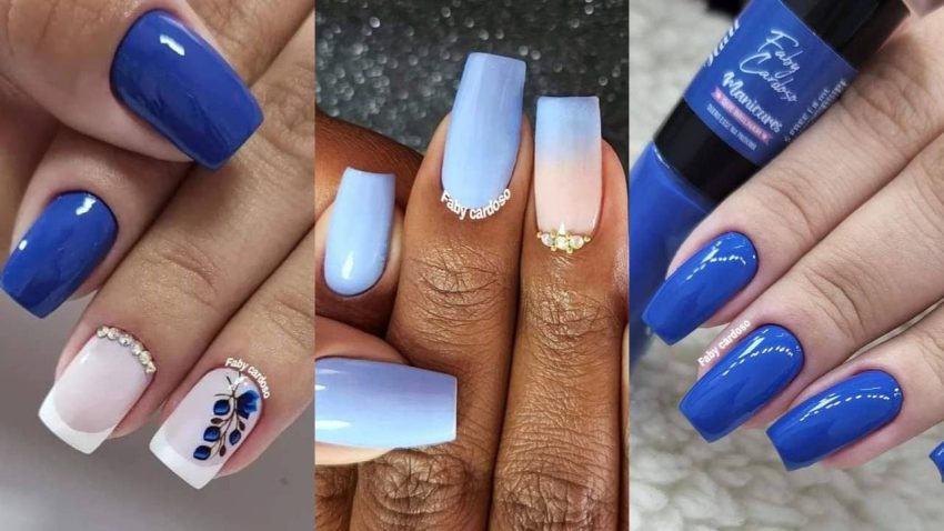 Inspirações De Unhas Com Esmaltes Azul